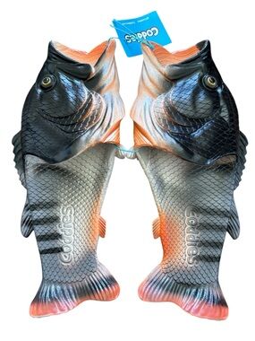 Coddies Classic Bass Fish Flip Flops Sandals New With Tag Men’s Size 12 - 13